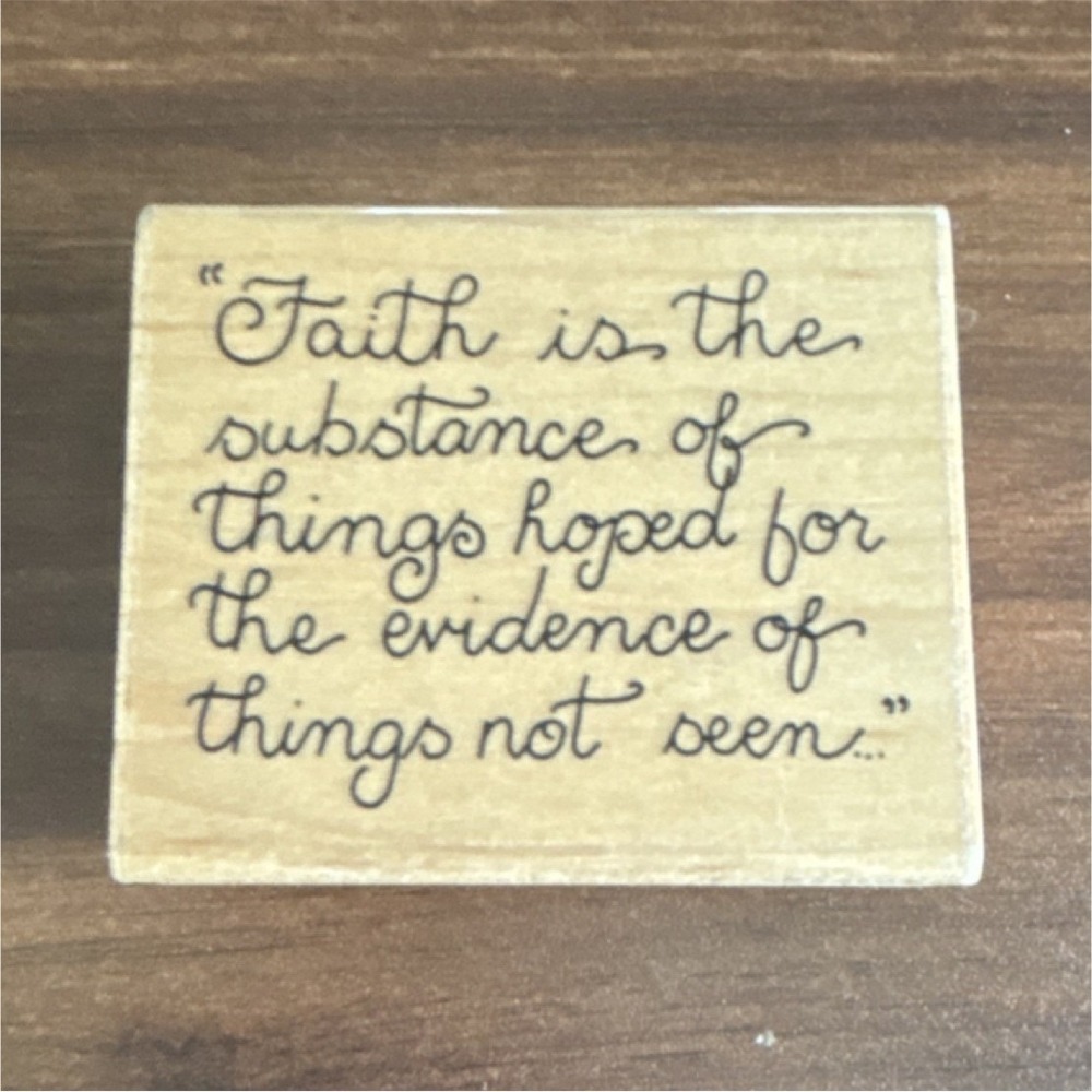 Owl*Dori Faith Quote N 262 Religious Words & Phrases Wood Mounted Rubber Stamp